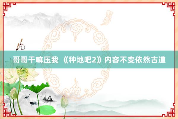 哥哥干嘛压我 《种地吧2》内容不变依然古道