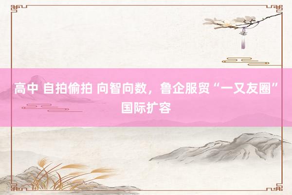 高中 自拍偷拍 向智向数，鲁企服贸“一又友圈”国际扩容