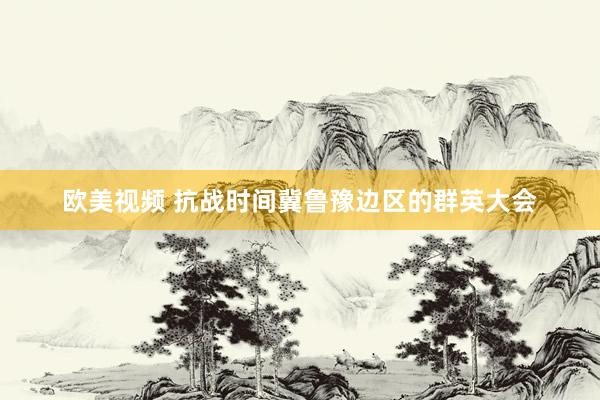 欧美视频 抗战时间冀鲁豫边区的群英大会