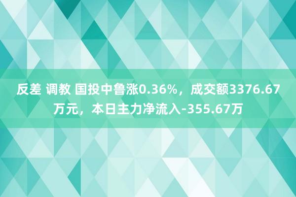 反差 调教 国投中鲁涨0.36%，成交额3376.67万元，本日主力净流入-355.67万