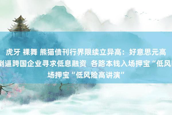 虎牙 裸舞 熊猫债刊行界限续立异高：好意思元高融资成本倒逼跨国企业寻求低息融资  各路本钱入场押宝“低风险高讲演”